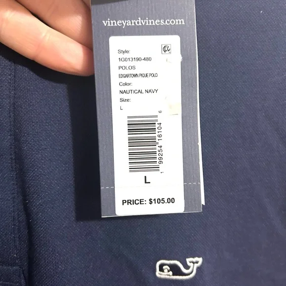 NWT Men’s Vineyard Vines Edgartown Pique Party Polo, large